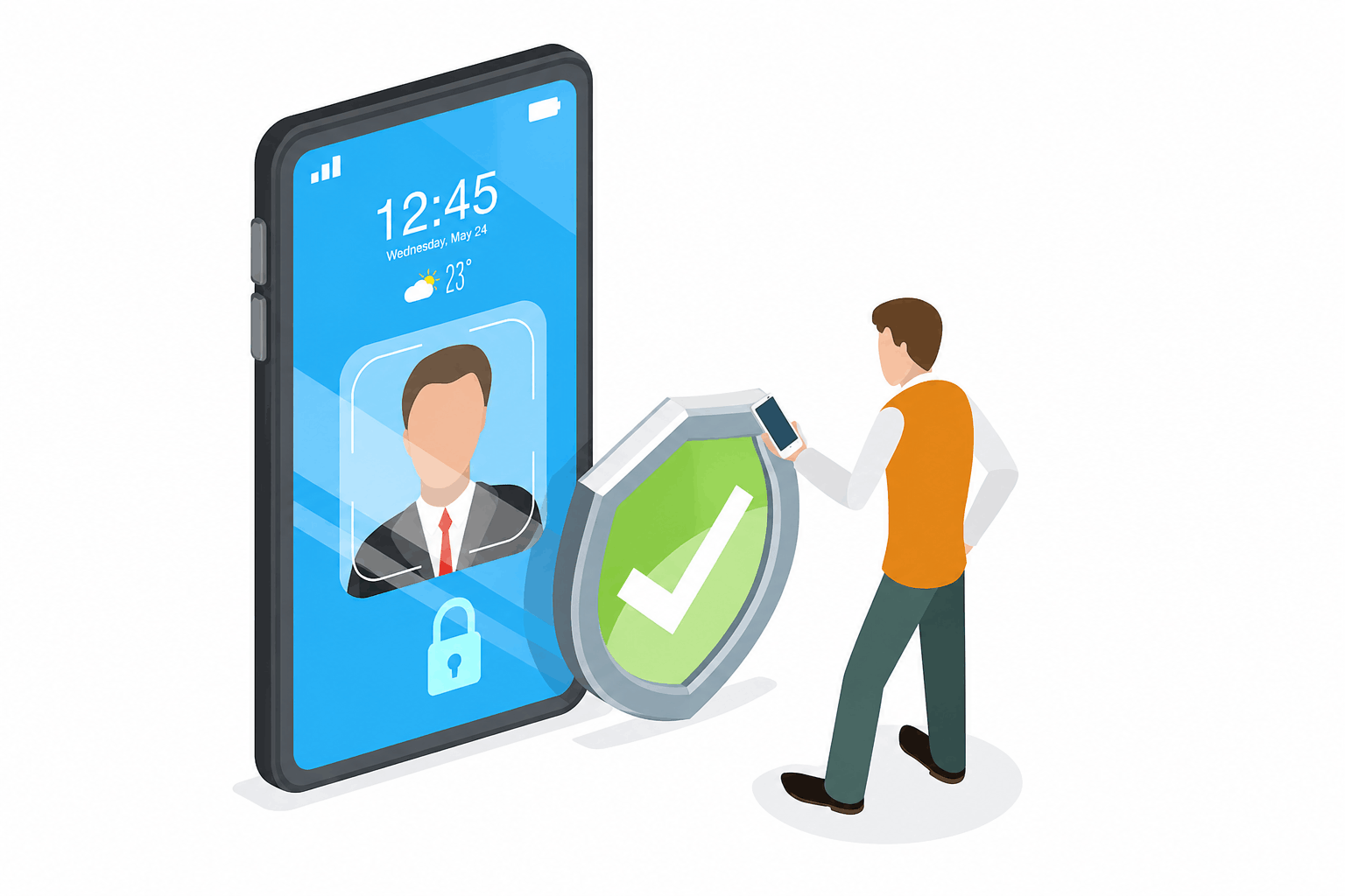 Phone number verification illustration